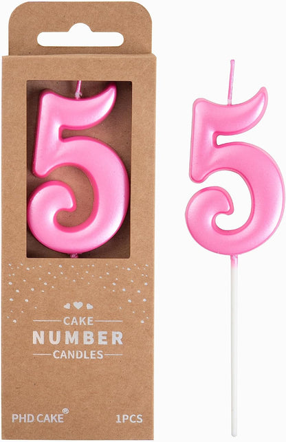PHD CAKE 2.76 Inch Elegant Gold 1 Number Birthday Candles, Gold Number Candles, Cake Number Candles, Party Celebration