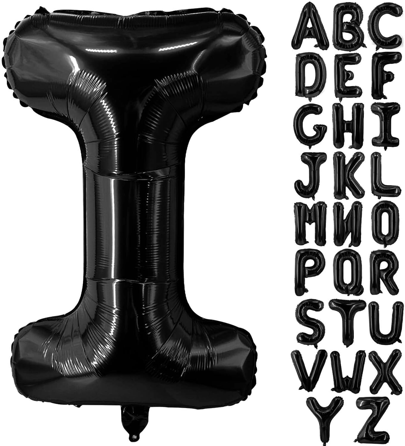 Lovoir 40 Inch Large Black Letter A Balloons Big Size Jumbo Mylar Foil Helium Balloon for Birthday Party Celebration Decorations Alphabet Black A