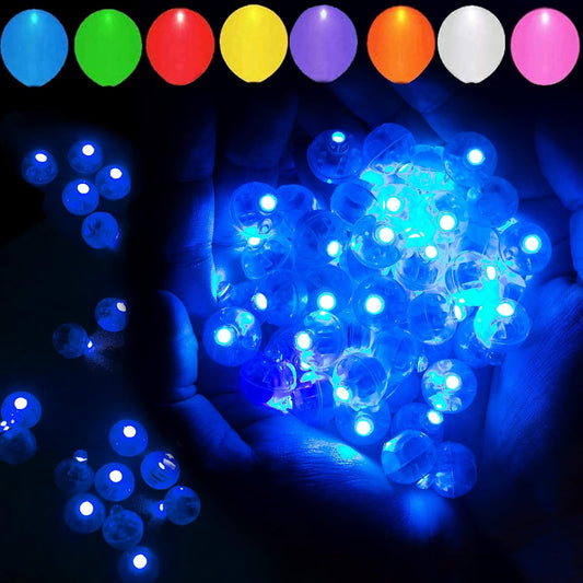 Aogist 100pcs White LED Balloon Light, Tiny Light Mini Round Led Ball Lamp for Paper Lantern Balloon, Indoor Outdoor Event - Fun Halloween Christmas Party Wedding Decoration Supplies