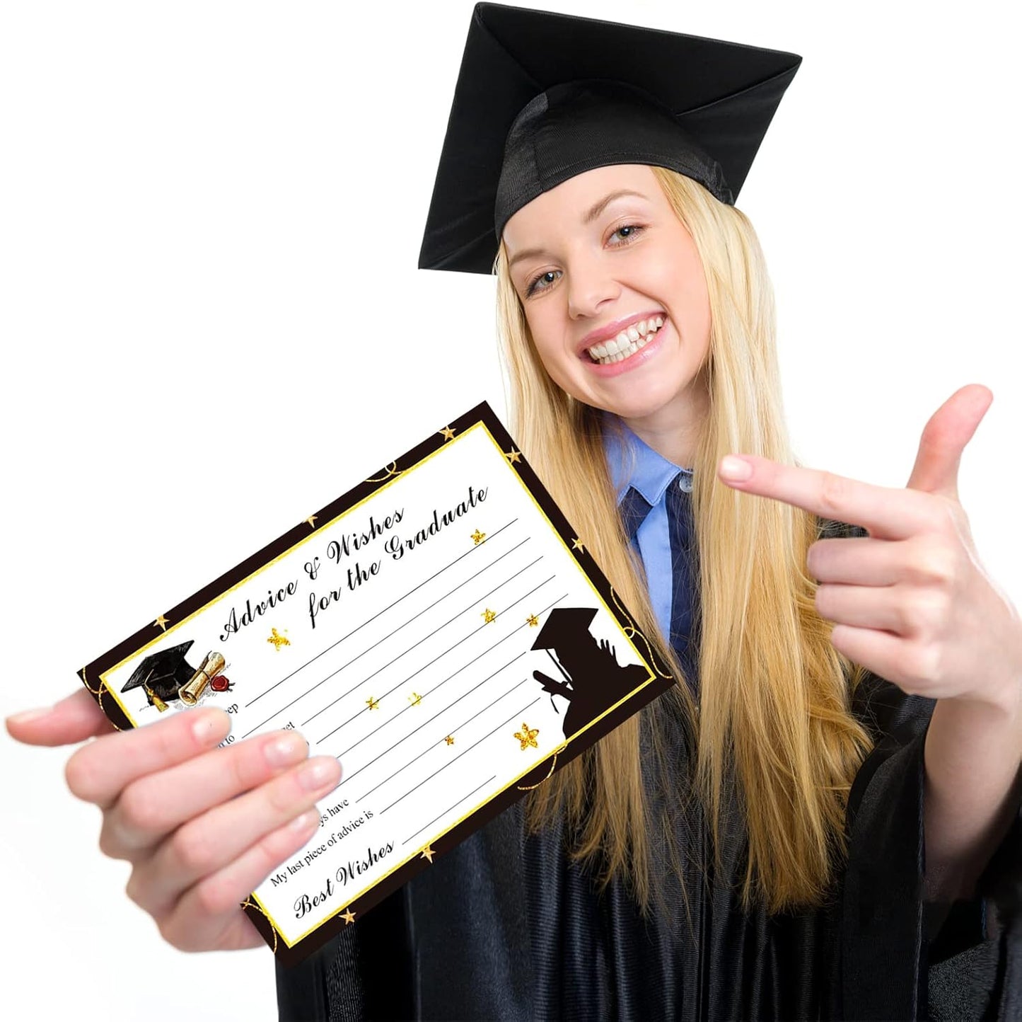 Graduation Advice Cards - 50-Pack Graduate Party Supplies 2026 Advice for the Graduate Decorations Party Favors Table Games Personalized Graduations Cards