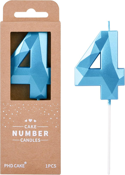 PHD CAKE 2.76 Inch Crystal Black 9 Number Birthday Candles, Black Number Candles, Cake Number Candles, Party Celebration