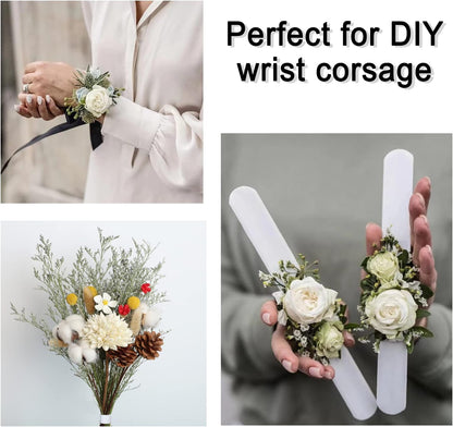 White Blank Slap Bracelets Bulk 36 PCS - DIY Craft Painting Vinyl Wristbands for Party Favors