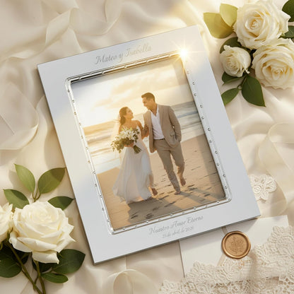 Lenox Devotion 8x10 Personalized Wedding Frame, Custom Engraved 8x10 Picture Frame for Wedding, Anniversary, Engagement, Accessories and Gifts for Bride and Groom