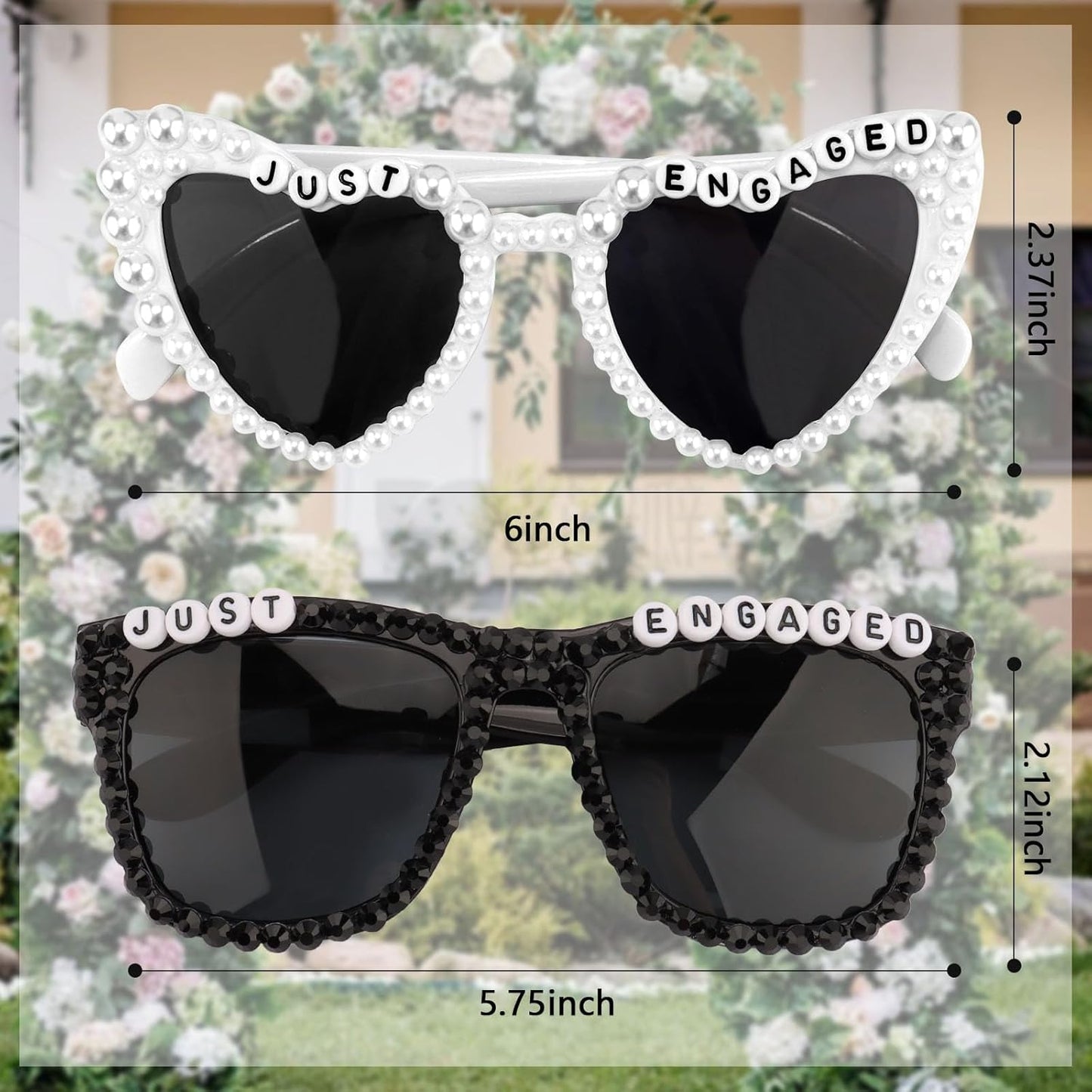 Engagement Party Decorations Just Engaged Sunglasses for Engagement Decor Just Engaged Party