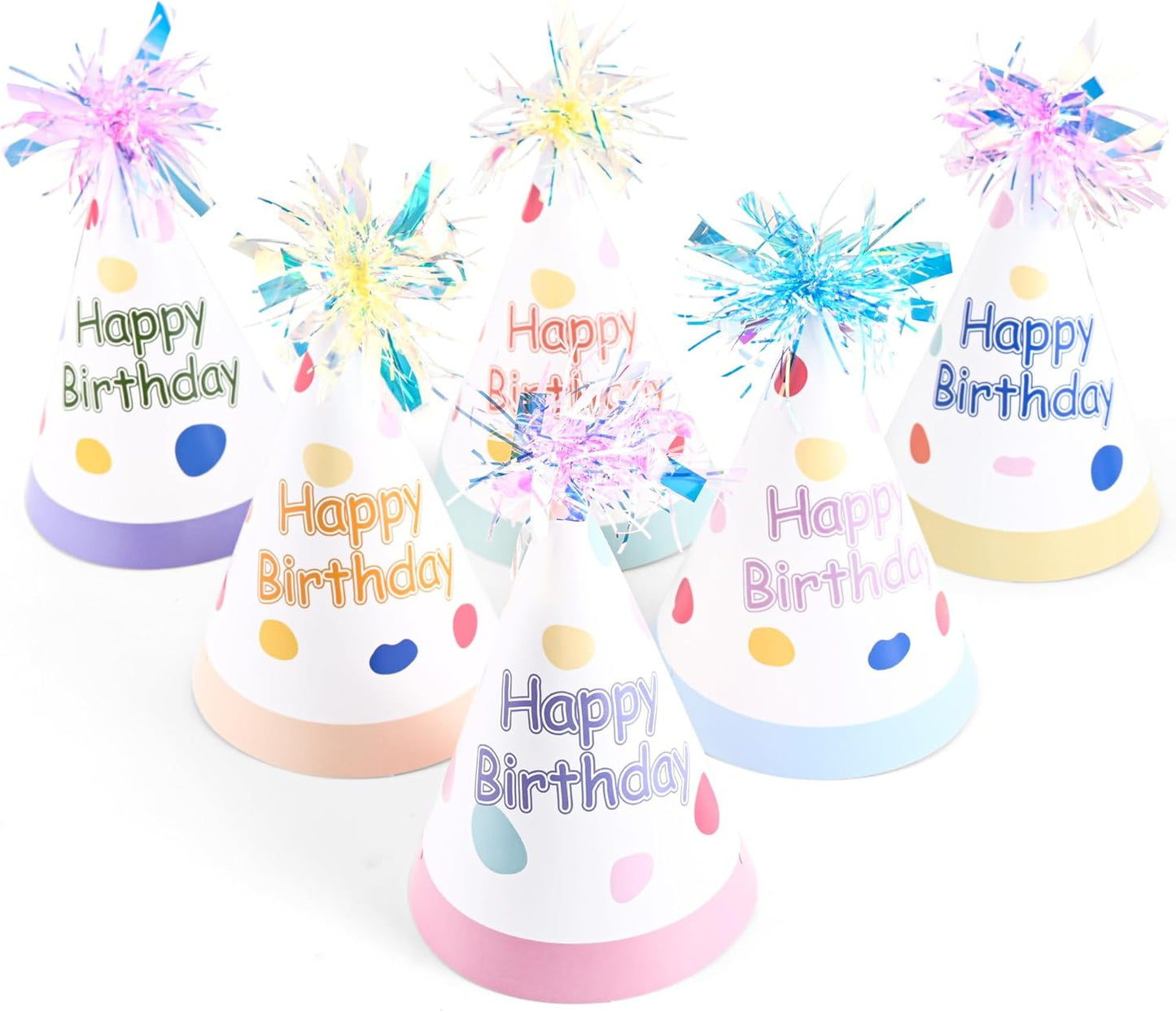 CANREVEL 12 PCS Party Hats for Adults, Party Headwear, Happy Birthday Hats, Birthday Party Decorations for Women Men