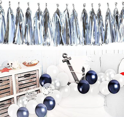 30pcs Paper Tassels Garland Banner Tissue Paper Tassel DIY Hanging Paper Decorations Party Tassel Garland Decor Baby Shower Nursery Wedding Festival Baby Shower Decoration(30, White)