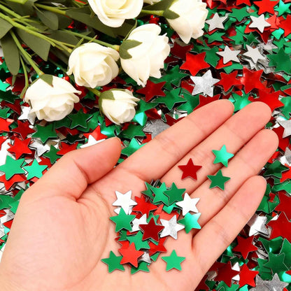 Rainbow Star Metallic Foil Confetti 8000 Pcs Shiny Star Table Confetti for Fill Balloon Wedding Graduation Party Decorations,60g of pack