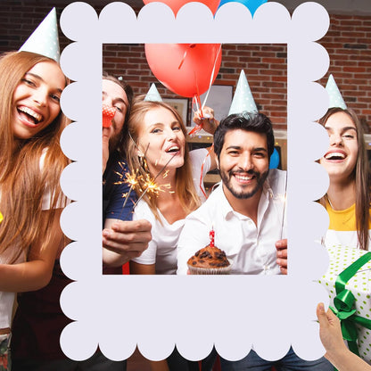 Beeveer 32 x 24 Inch Photo Booth Selfie Frame Prop Booth for Birthday Event Parties Large Blank DIY Cutout Props for Funny Decoration Christmas, Holiday Supplies
