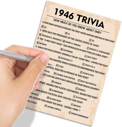 QUPT 40th Birthday Party Games, Movies in 1986 Games, Birthday Party Supplies for Adults, Fun 1986s Party Game，Pack of 30 Cards