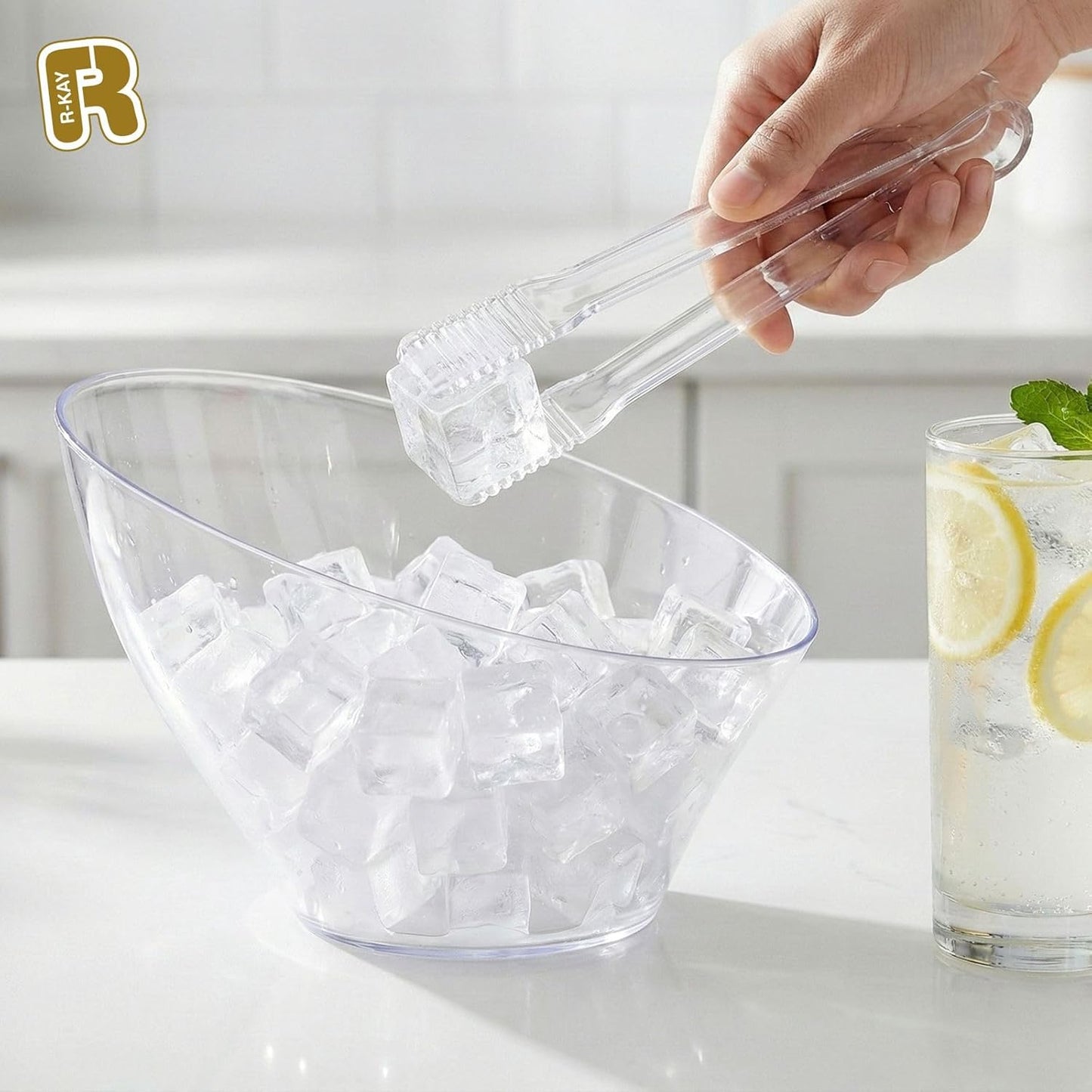 12 Combo Pack, 6 Clear Small Serving Tongs And 6 Clear Plastic Scoops For Candy Buffet Containers Set - Premium Mini Plastic Tongs For Ice, Candies And Candy Scoops For Candy Buffet