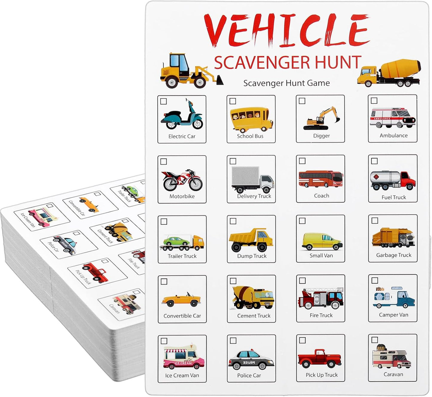 Hoolerry 30 Pcs Nature Scavenger Hunt for Kids Road Trip Game Car Spring Summer Easter Scavenger Hunt Cards Travel Activities Camping Games Outdoor Indoor Seek Activity for Kids Adults(Nature)