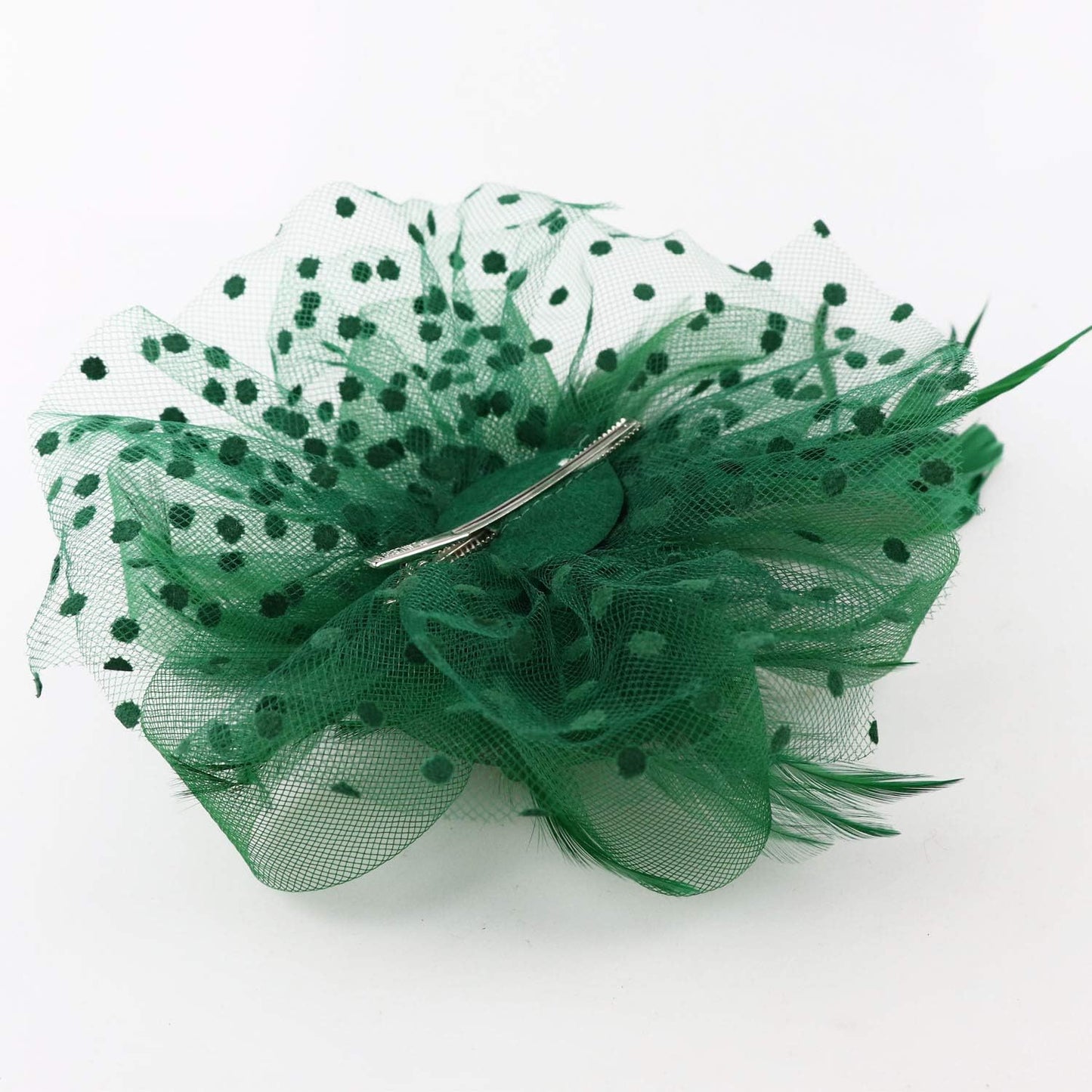 DRESHOW Fascinators Hat Flower Mesh Ribbons Feathers on a Headband and a Clip Tea Party Headwear for Girls and Women - Colors A
