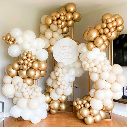 COKAOBE Pink Orange Balloon Garland Arch Kit, 124pcs Hot Pink Orange Chrome Metallic Gold Latex Balloons for Birthday Wedding Baby Shower Tropical Party Supplies Summer Party Decorations
