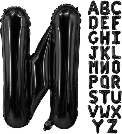 Lovoir 40 Inch Large Black Letter A Balloons Big Size Jumbo Mylar Foil Helium Balloon for Birthday Party Celebration Decorations Alphabet Black A