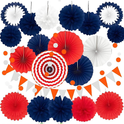 XIKSXITN 12 pc Rose Gold Gradient Tissue Paper Pom poms-Hanging Gold Dot White Paper Pom Poms Paper Flowers Ball for Party Decorative(8&10&12 inch)