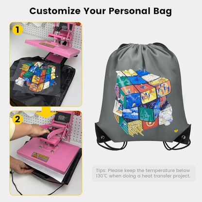 Vorspack 10 Pcs Drawstring Bags Bulk - Drawstring Backpack Draw String Back Bag for Gift, DIY, Party, Gym, Trip - 10 Colors