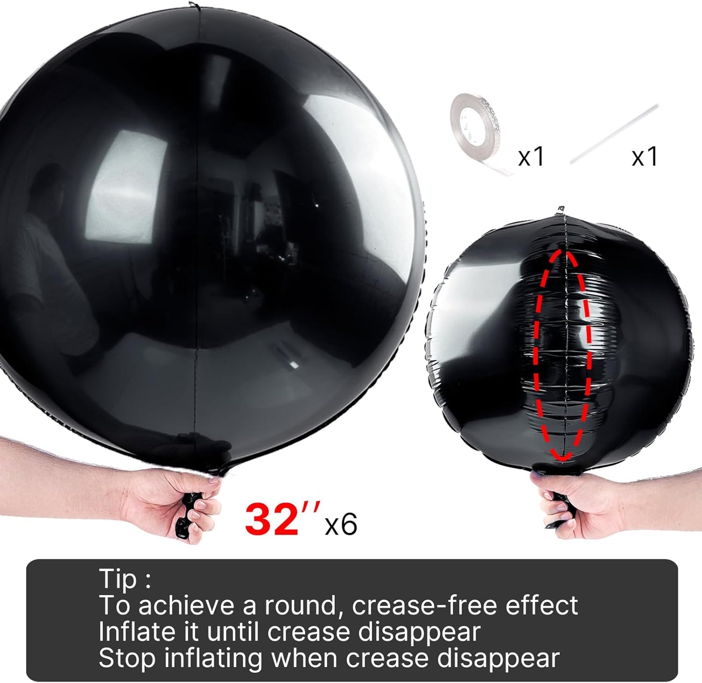 PartyWoo Metallic Gold Foil Balloons 20pcs Different Sizes Pack of 22 15 10 Inch Large Round Foil 4D Inflatable Mirror Ball Mylar Balloons for Graduation Birthday Baby Shower Party Decorations