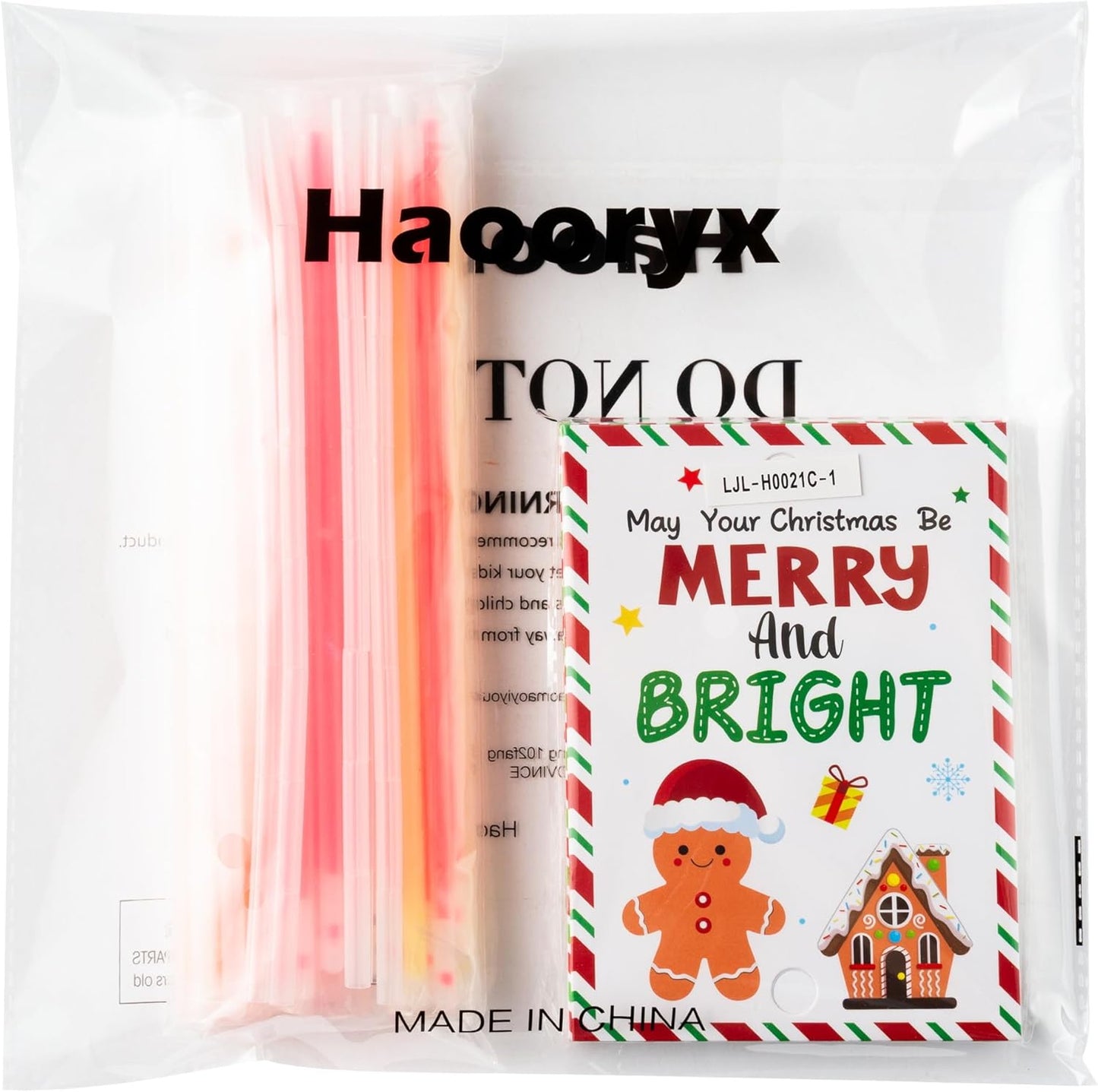 Haooryx Religious Glow Stick Bracelets Bulk - 36 Pack Lamp Bible Verse Glow Stick Bracelet with Gift Card Light up Toy for Kids VBS Sunday School Prizes Church Event Student Reward Birthday Party Gift