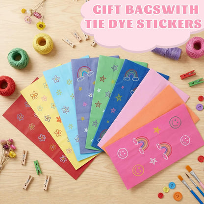 woric 36PCS Party Favor Bags with Stickers, Pink and Purple Goodie Bags for Girls Birthday Mother's Day Small Gift Bag for Kids, Baby Shower, Wedding, Mermaid Party Favor Supplies