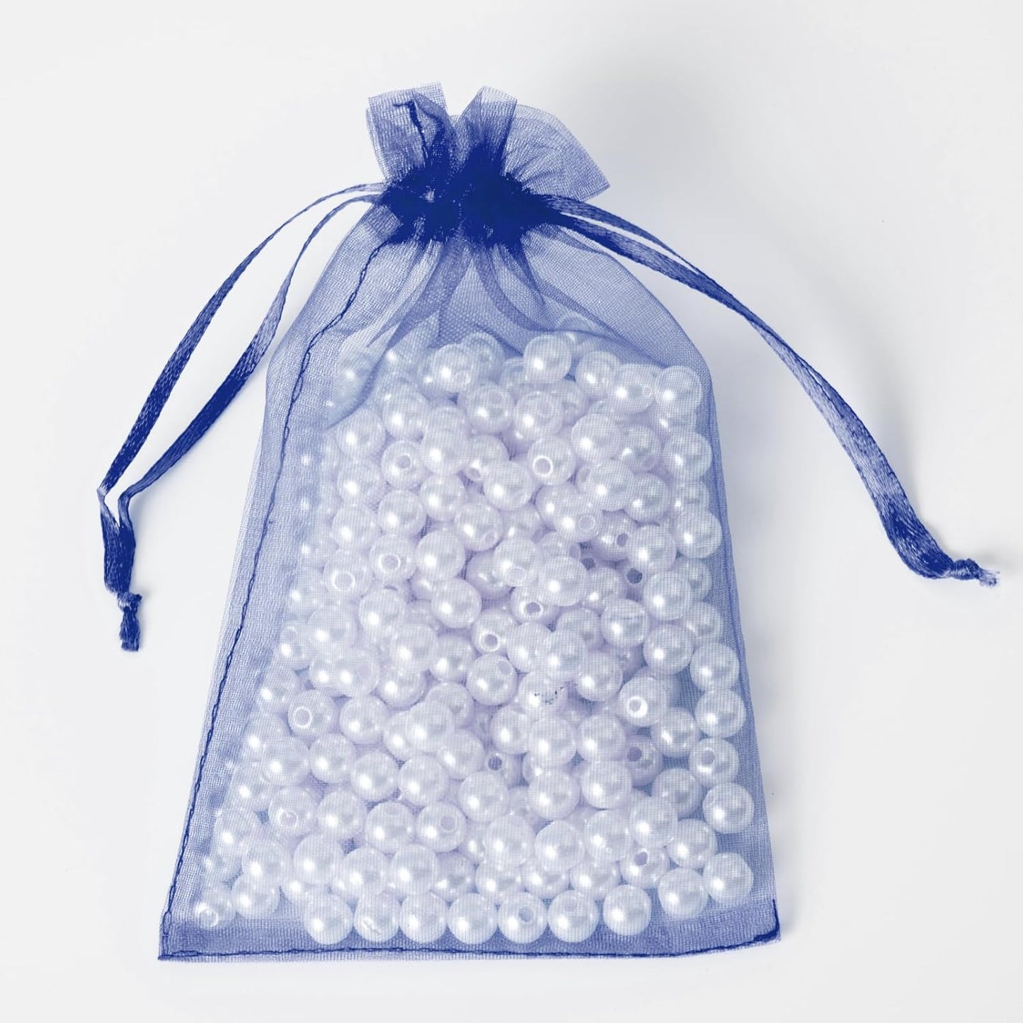100PCS White Organza Bags, 4x6 Inch Small Mesh Bags Drawstring, Jewelry Gift Bags for Easter, Party, Festival, Bathroom Soaps, Makeup