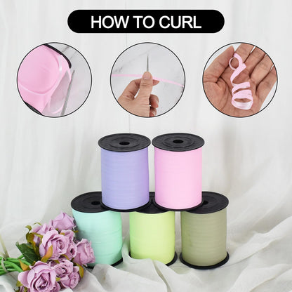 TONIFUL 500 Yards Curling Ribbon-Balloon Ribbon-Balloon String for Art&Craft Decor,Gift Wrapping,Ribbons and Bows for Christmas New Year Birthday Gifts (Silver)