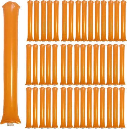 48pcs Round Head Boom Sticks Thunder Sticks Cheering Sticks Team Spirit Plastic Cheerleading Spirit Stick Clapper Inflatable Noise Maker Sports Supply (Blue)