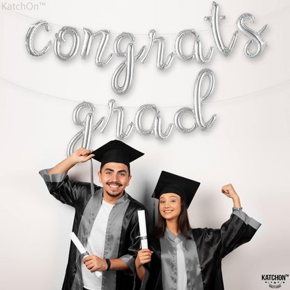 Graduation decorations 2026 | Rose Gold Congratulations Balloons - 16 Inch | Script Congrats Grad Balloons for Graduation Decorations Class of 2026 | Grad party decor, KatchOn