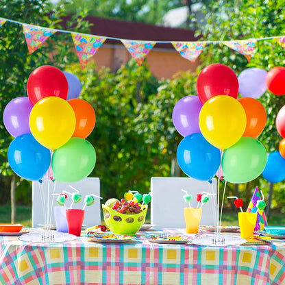 8 Pack Balloon Stand Kits, Fenxyo Balloon Sticks Holder with Base for Table Graduation Birthday, Balloon Sticks Holder for Wedding Birthday Party Decoration