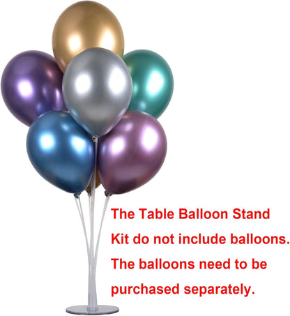 LANGXUN 28" Height Table Balloon Stand Kit for Birthday Party Wedding Decorations, Balloons Arch Kit for Graduation Party and Christmas Balloon Decorations (8 Pack)