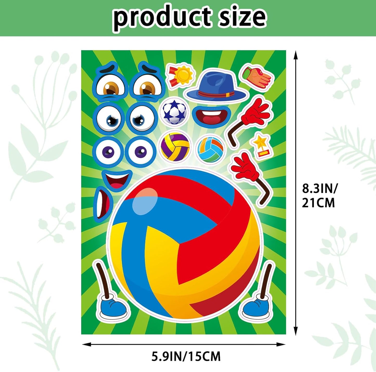 24 Sheets 8.27''×5.9'' Make Your Own Stickers for Kids Toddlers, Make a Face Stickers Mix and Match with Unicorns Dinosaur Horse and Sea Animals for Kids Party Favors Activities