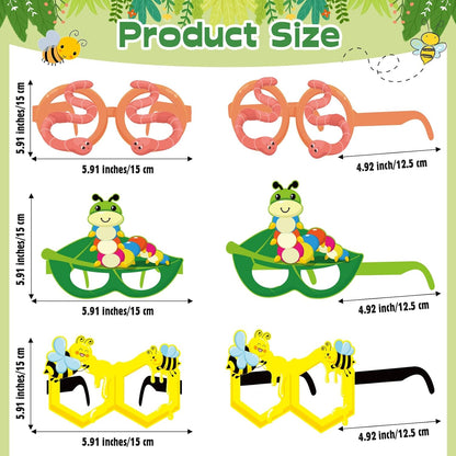 32 Pcs Spa Party Favors Paper Glasses Makeup Paper Eyeglasses Frames Spa Photo Booth Props Selfie Props for Makeup Birthday Party Decorations