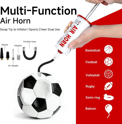 FARBIN Loud Air Horn Handheld Pump Air Horn Noisemakers for Kids Birthday Party, Football Match Sporting Events, Festival Celebrations, Fog Warning Horn Trump, 2pcs (Mini handheld horn 2pcs)