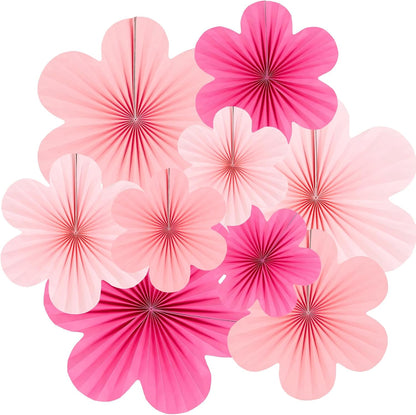 Easy Joy Paper Leaves Decorations for Wall Paper Fans Classroom Decoration Leaves Backdrop Decor Wall Decor,Set of 9