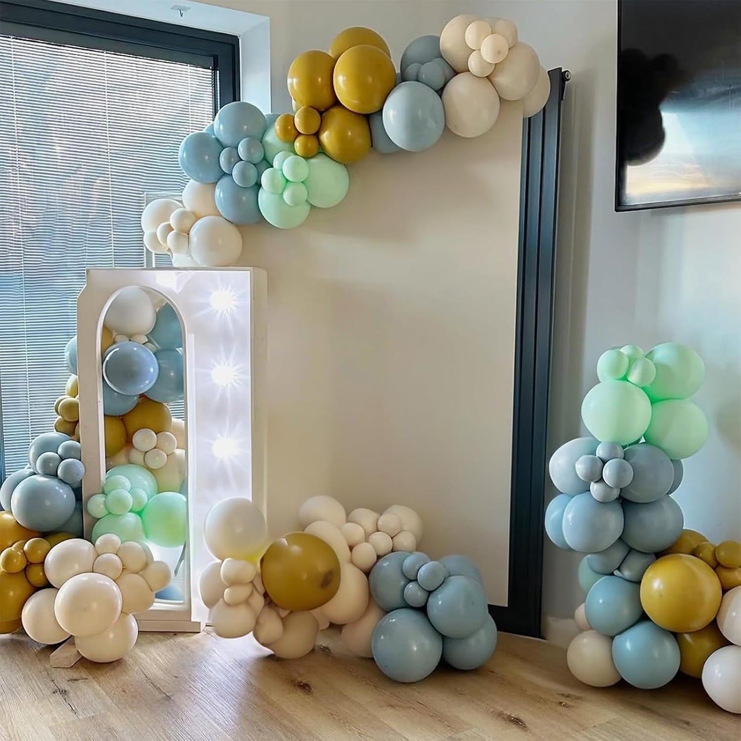 60 Pcs Blue and Silver Balloons, Navy Royal Blue Silver Party Balloons with Metallic Confetti Helium Latex Balloons for Birthday Baby Showers Fathers Day 2025 Graduation Decoration
