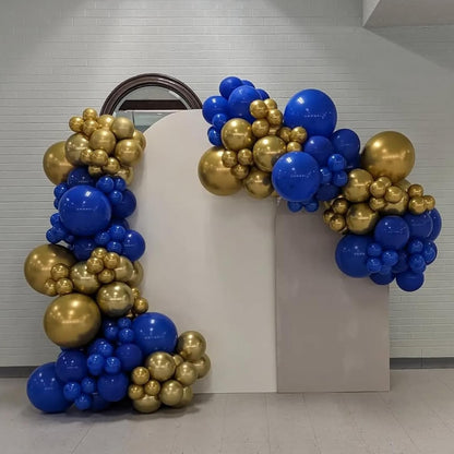 Black and Gold Balloons Garland Arch Kit, 134pcs Black and Metallic Gold Balloons with Different Size for 2026 Graduation Decorations, New Year, Birthday, Anniversary Party Decorations