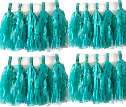 30pcs Paper Tassels Garland Banner Tissue Paper Tassel DIY Hanging Paper Decorations Party Tassel Garland Decor Baby Shower Nursery Wedding Festival Baby Shower Decoration(30, White)