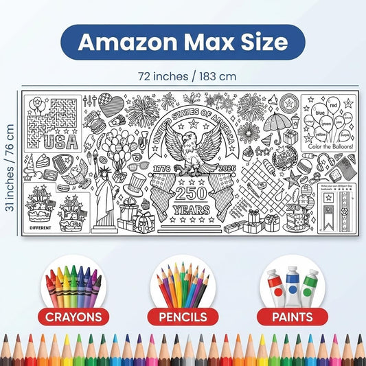 Coloring Tablecloth for Kids, 35 72 Inch Giant Congrats Grad Coloring Poster, Graduation Party Decoration for Classroom Wall School Parties, 1 Pack