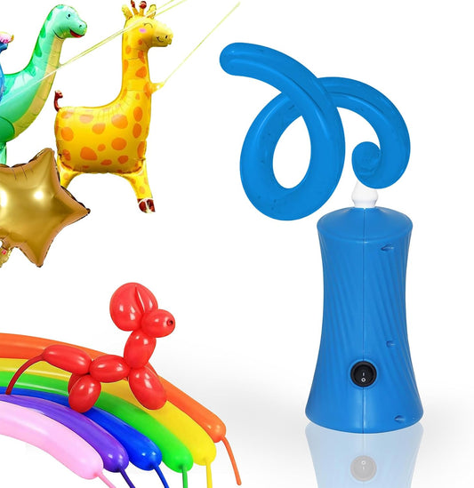 Voircoloria 260 Balloon Pump Electric, Portable Automatic Dual Nozzle Inflator with Tying Tools for Long Animal Balloons Birthday Gender Reveal Baby Shower Balloons Party Decorations