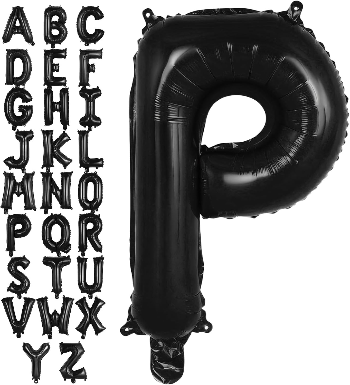 Black Letter A Balloons, 40 Inch Large Foil Letter Balloons, Custom Phrase Balloon for Birthday Party Wedding Anniversary Decoration (Black A)