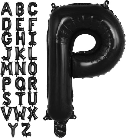 Black Letter A Balloons, 40 Inch Large Foil Letter Balloons, Custom Phrase Balloon for Birthday Party Wedding Anniversary Decoration (Black A)