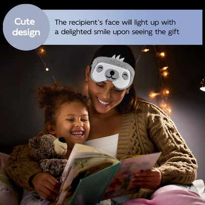 Christmas Reindeer Sleep Mask Cute Antler Eye Masks Sleeping Soft Plush Cartoon Blindfold Funny Animal Eye Cover Xmas Presents for Women Men (Xmas Reindeer,Brown)
