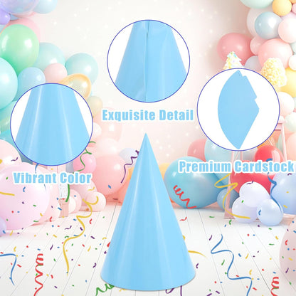 CANREVEL Party Hats for Adults, Birthday Party Headwear Supplies, Cone Hats Bulk for Women Men