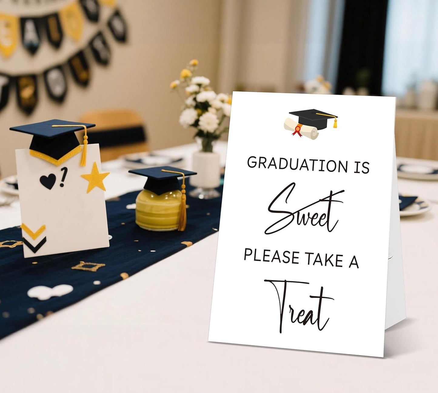 Graduation Tabletop Sign, Guestbook Sign, Include One 8×11 Signs with Holder, Graduation Party Signs for Class of 2026, High School College Grad Decoration - QF02