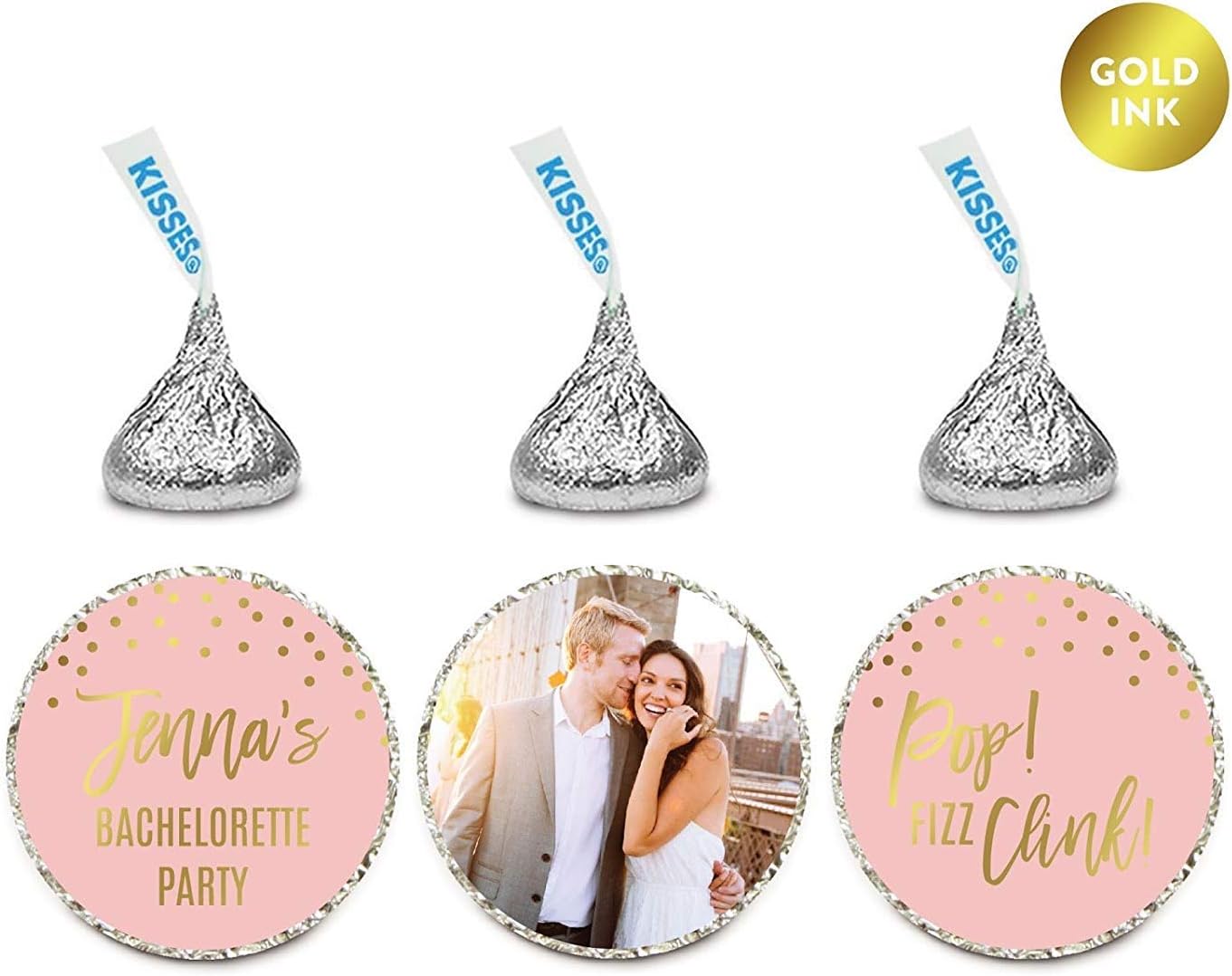 Andaz Press Blush Pink and Metallic Gold Confetti Polka Dots Bachelorette Party Bridal Shower Collection, Scavenger Hunt Game Cards, 20-Pack