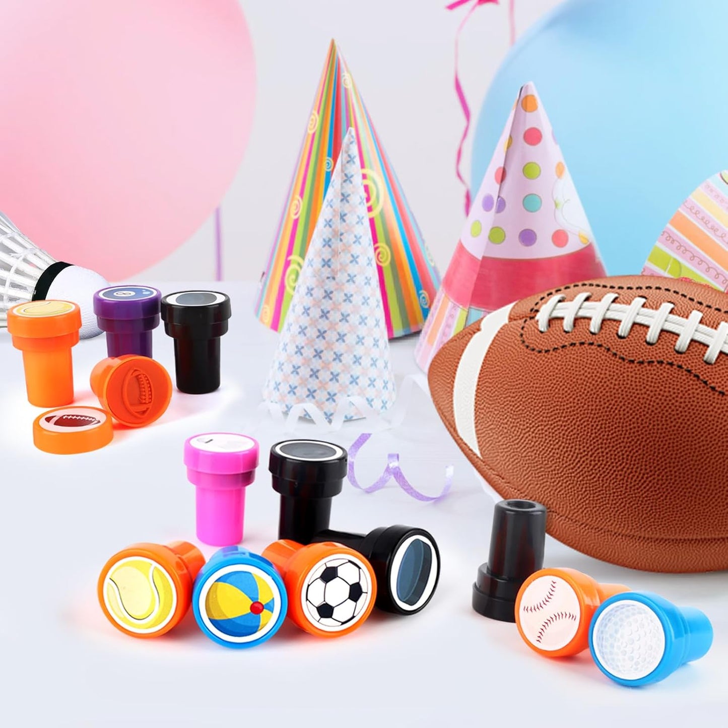 24 PCS Camp Party Favors Camping Adventure Mini Stamps Colorful Self Inking Stamps Camping Themed Party Favors for Boys Girls Student School Classroom Rewards Carnival Prizes Supplies