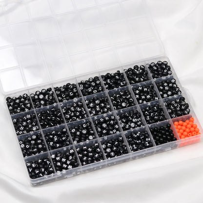 Melius 1450Pcs Acrylic Glow Letter Beads, Alphabetical Glowing in The Dark Beads in 28 Grid Box for Jewelry Making, DIY Bracelets, Necklaces, Key Chains (Glowing, 4x7mm)