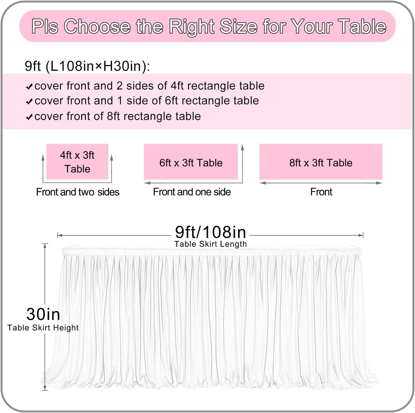 72inch Champagne Gold Tulle Table Skirts for Rectangle Round Tables, Gold Grim Ruffle Tulle Tutu Cloth Table Skirt 6ft for Wedding Birthday Party Cake Dessert Decor(No Top Cover)