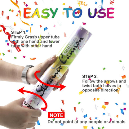 Confetti Cannon Party Poppers Gold,(6 pack) YESHOW Confetti Shooters Blaster for Birthday Graduation Wedding Christmas New Year’s Eve and Valentine's Day Any Celebrations