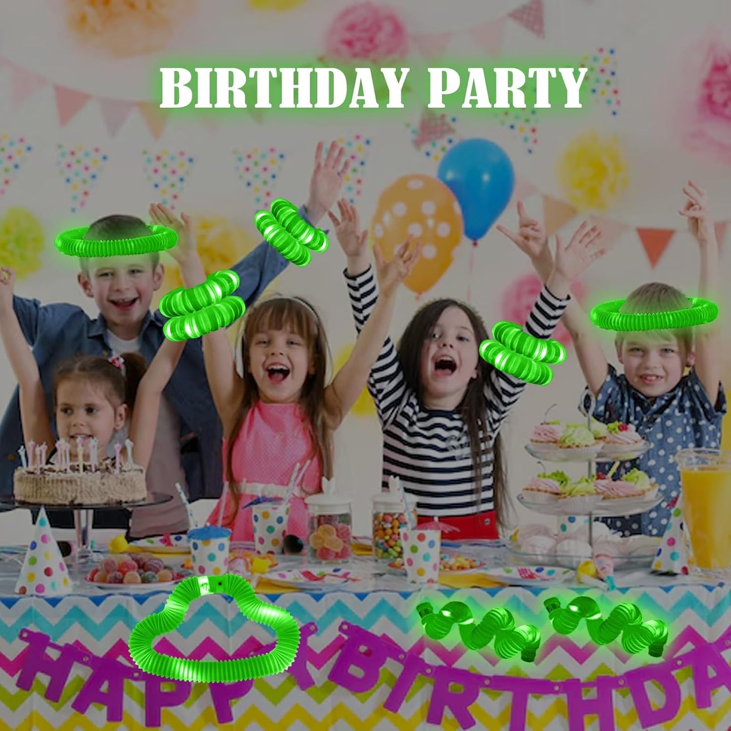 Yellow 12PCS Glow Sticks Stocking Stuffers Party Favors-Glow in The Dark Party Supplies for Kids and Adults, Perfect for Festivals, Birthday Parties, Raves, Concerts, and Camping Decorations