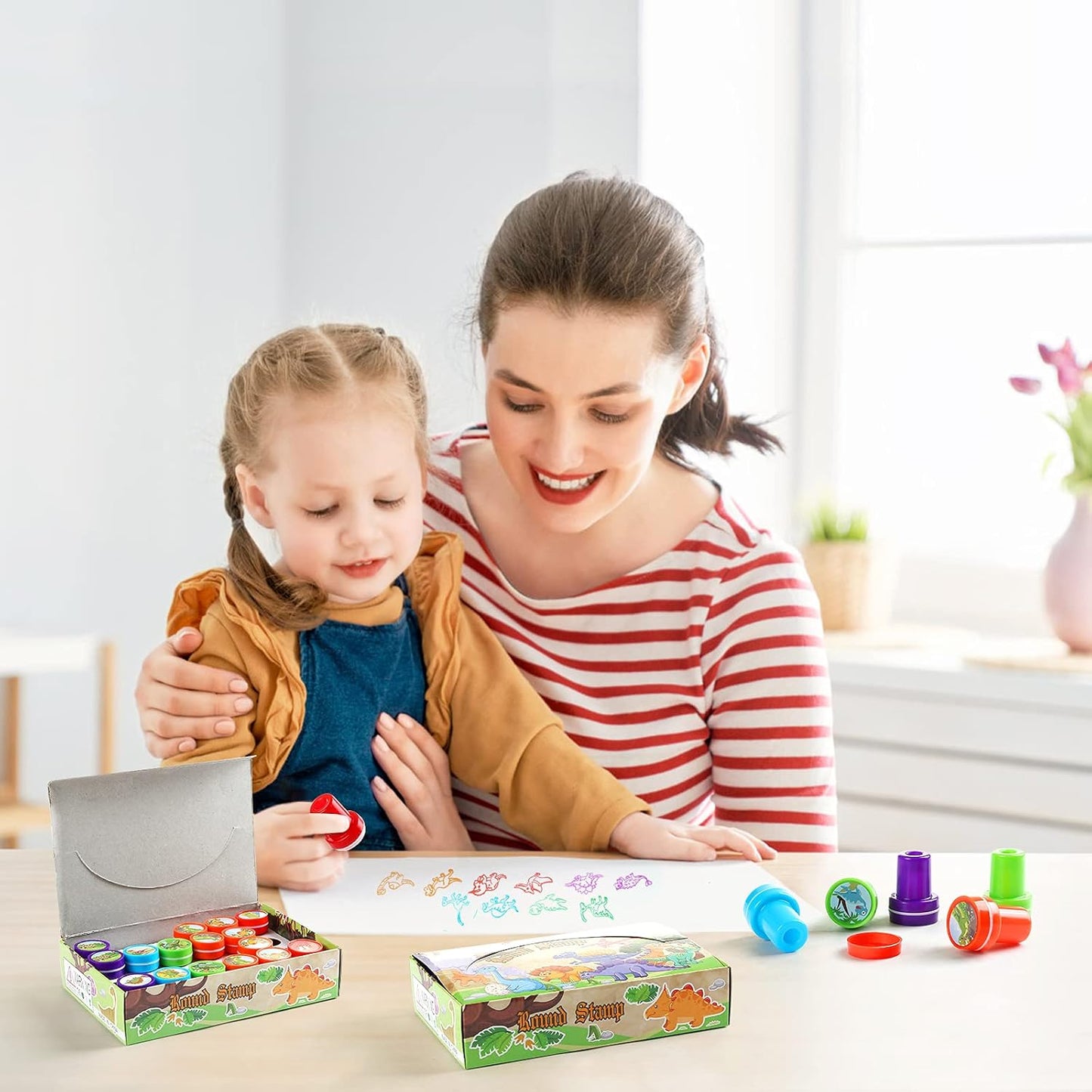 Kesoto 26Pcs Zoo Animal Stamps for Kids, Self Inking Stamps for Kids Birthday Gift, Farm Party Favors, Teacher Stamps